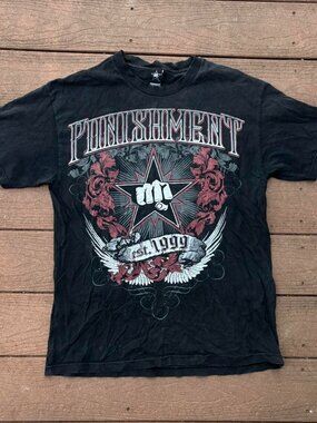 Punishment Athletics Y2K Tee Shirt Mallgoth Fist Graphic Large